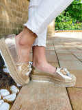 Espadrillas Gold con conchiglie
