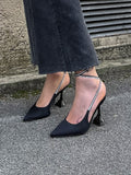 Sandali con strass nero