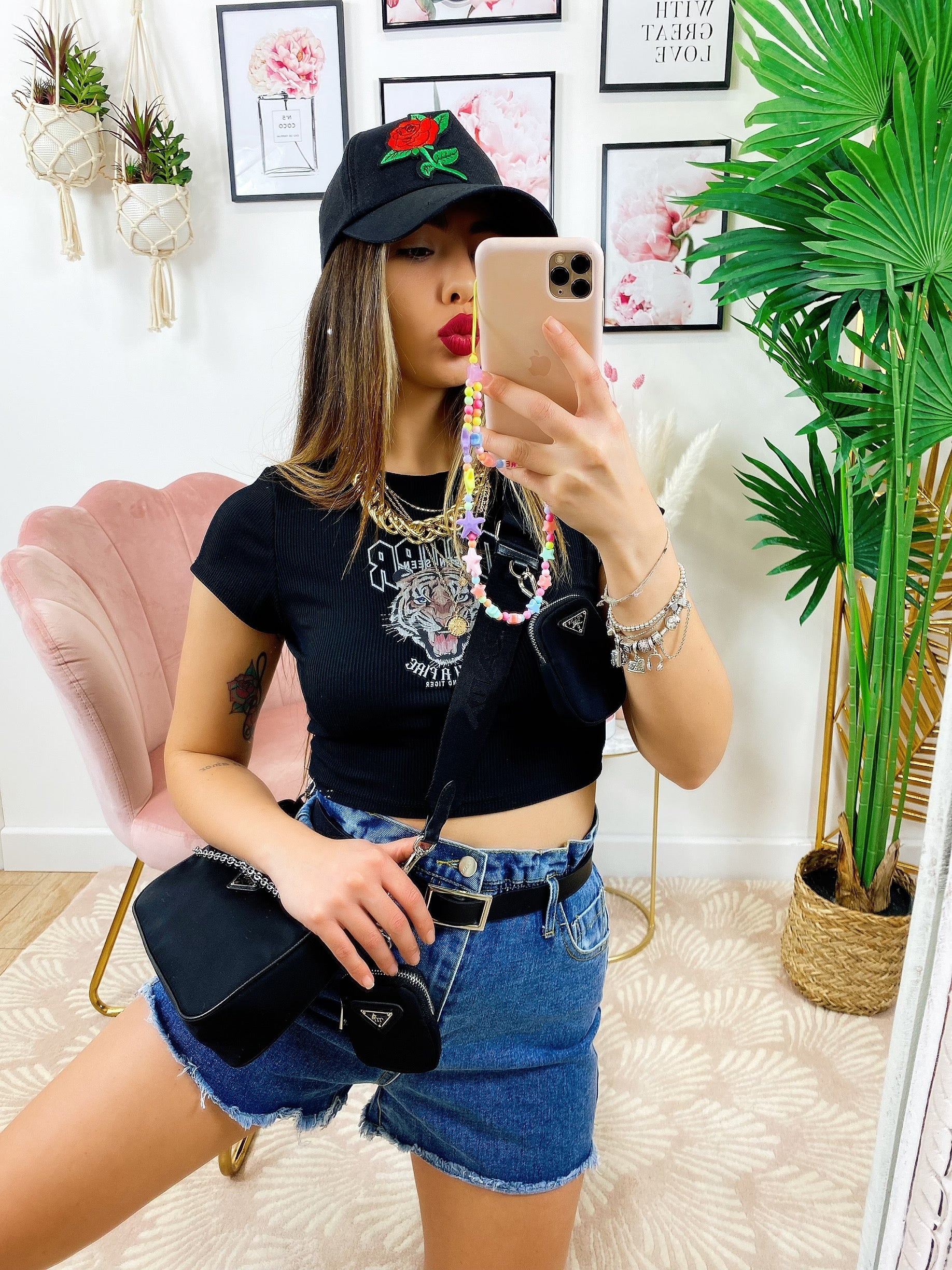 T-shirt Crop Tiger
