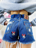 Short Levi’s Vintage con stampa topolina e strappi
