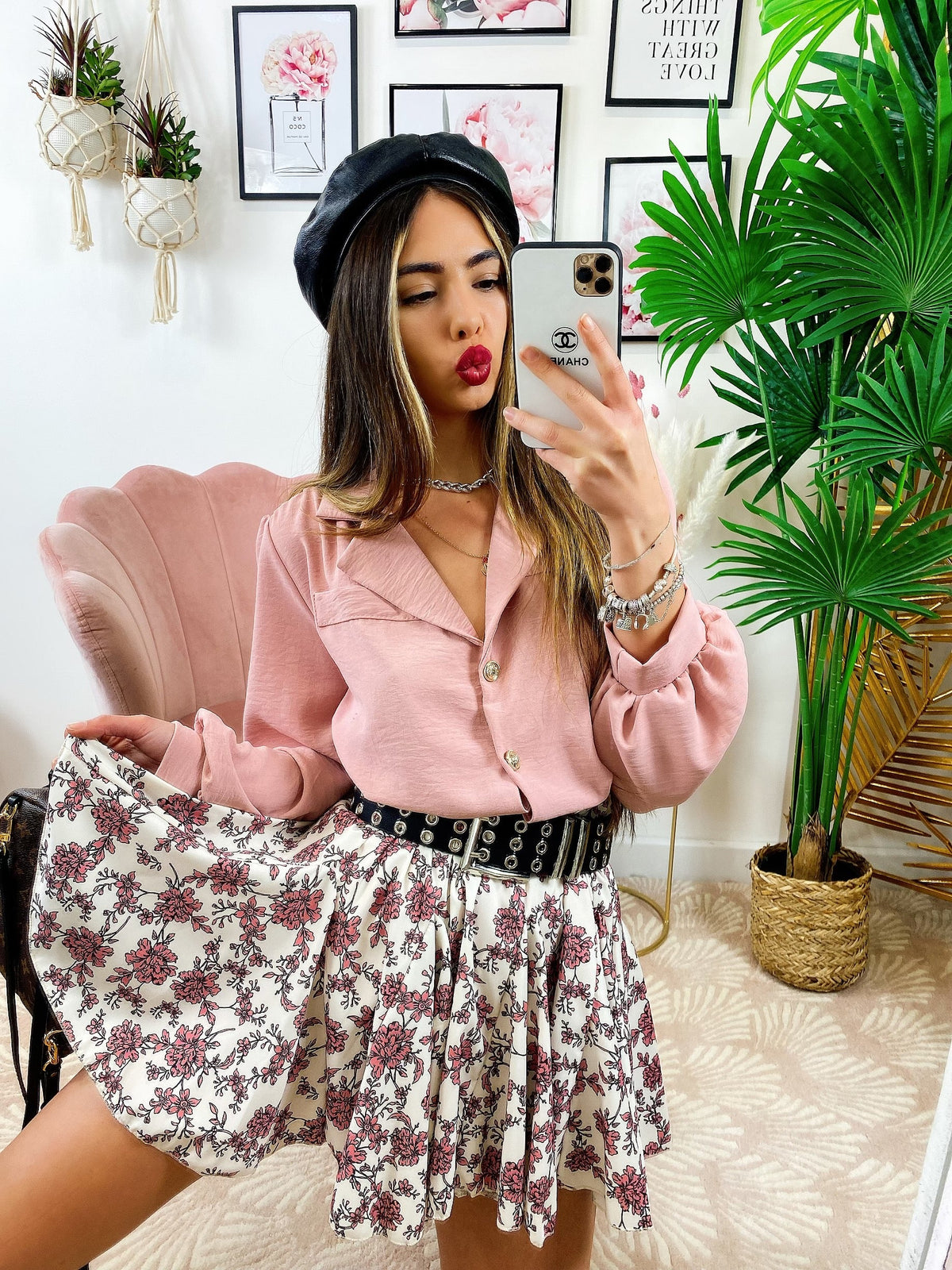 Camicia con taschine Rosa