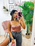 Body rosa con catena