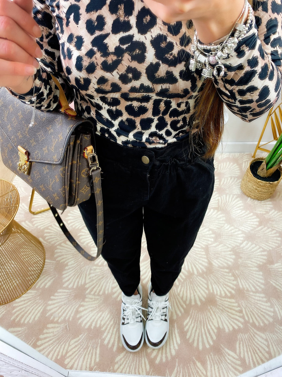 Jeans a vita alta Black Ballon