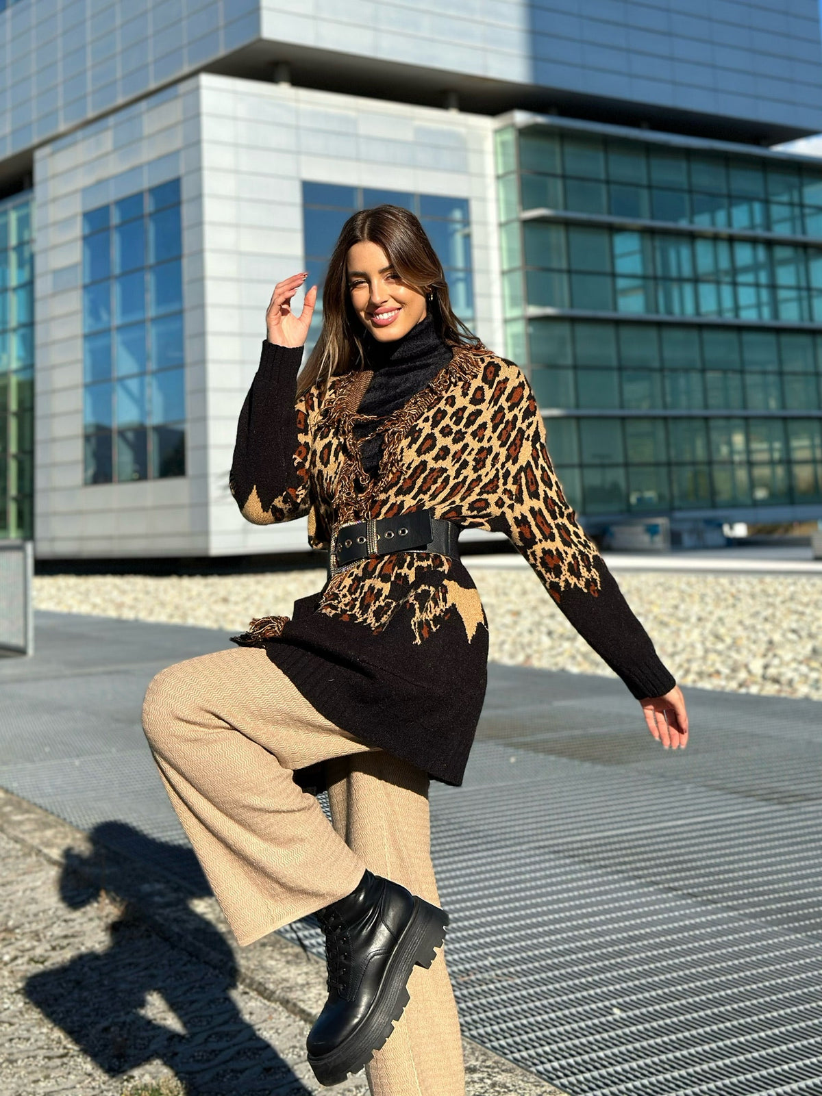 Cardigan animalier