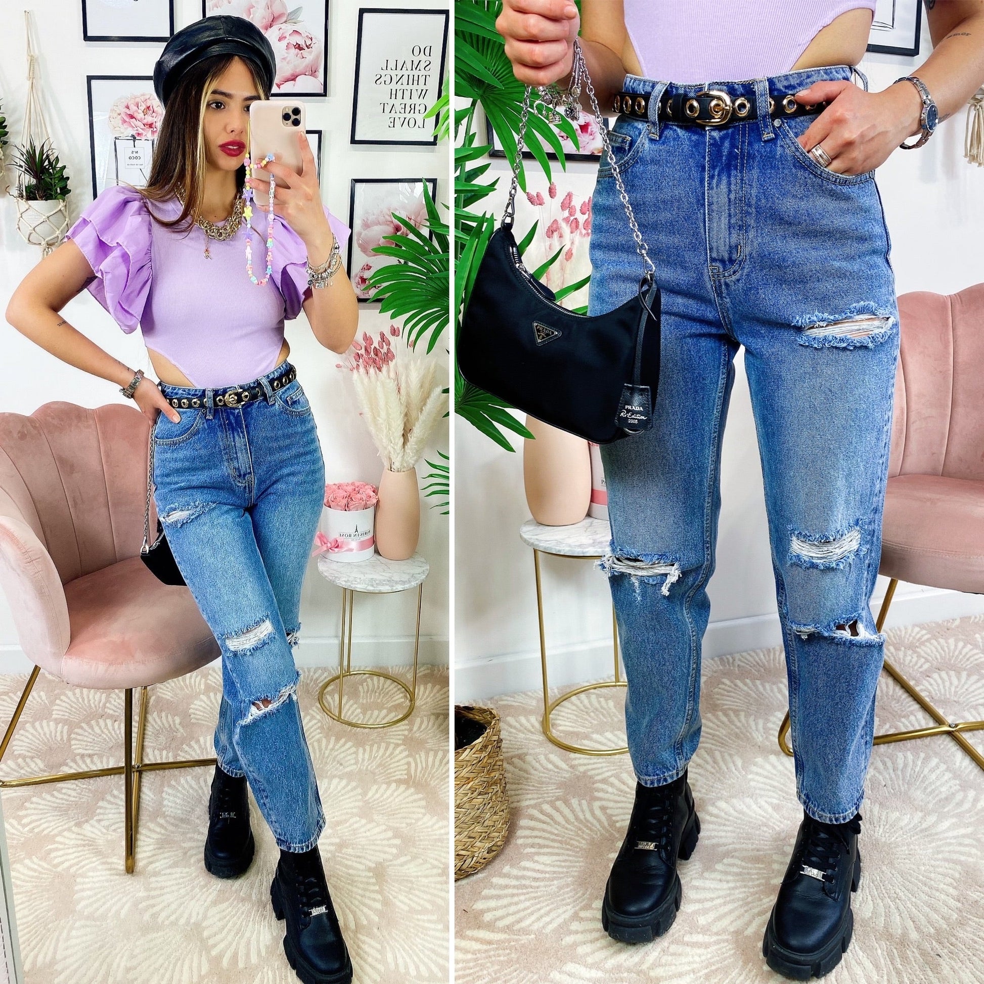 Jeans con strappi manfit