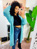Cardigan lungo morbido tiffany