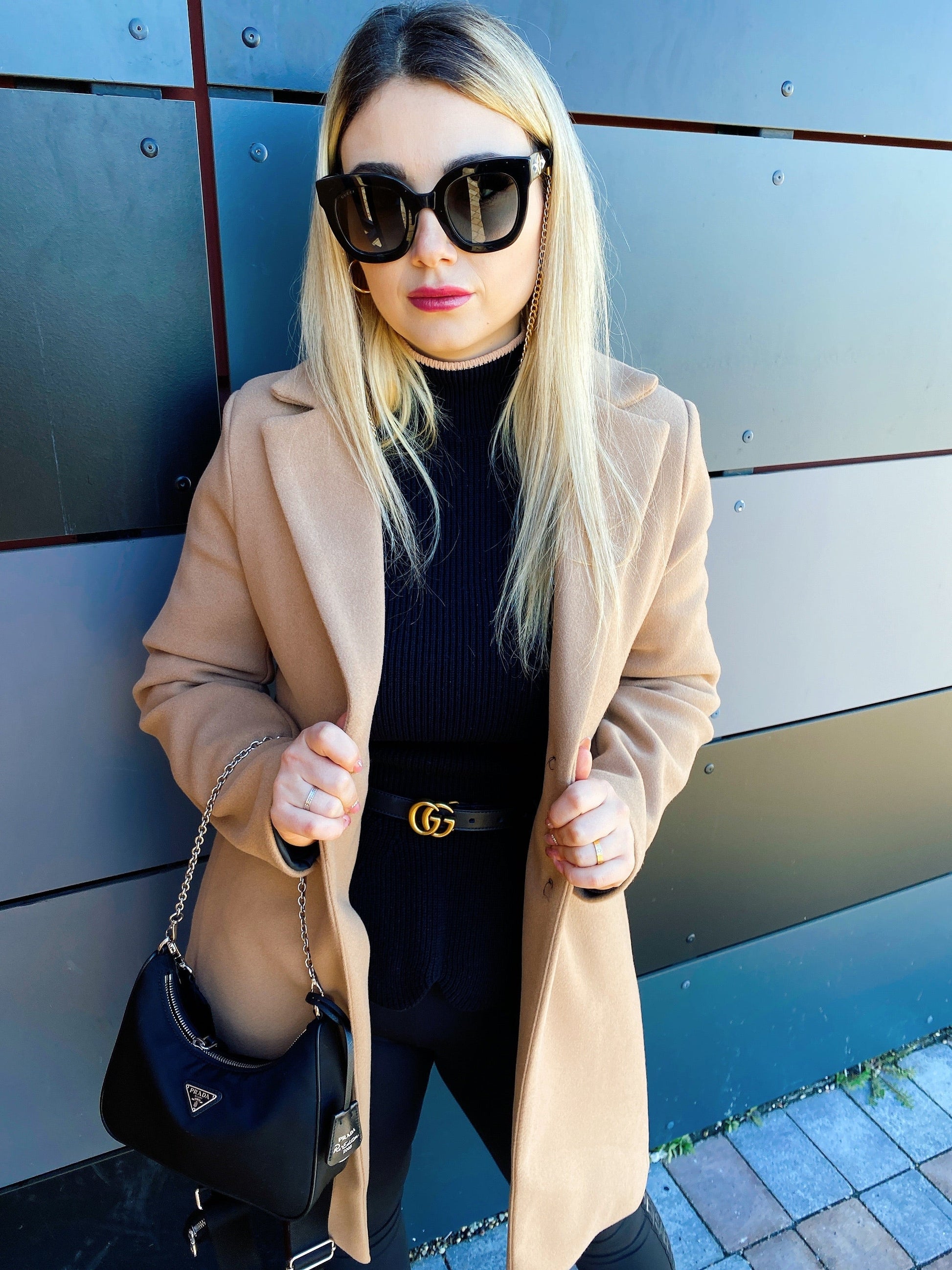 Giaccone camel con bottoni