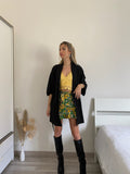 Top in pizzo giallo con pizzo
