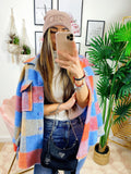 Giacca a quadri Autumn con frange