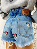Short Levi’s Vintage stampa topolina con strappi