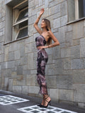 Completo top e gonna in tulle fumè