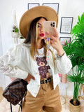 Cardigan corto traforato
