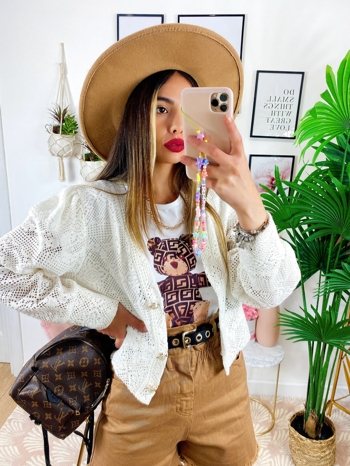 Cardigan corto traforato
