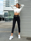Jeans a caramella nero