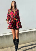 Abito a fiori Rossi fucsia