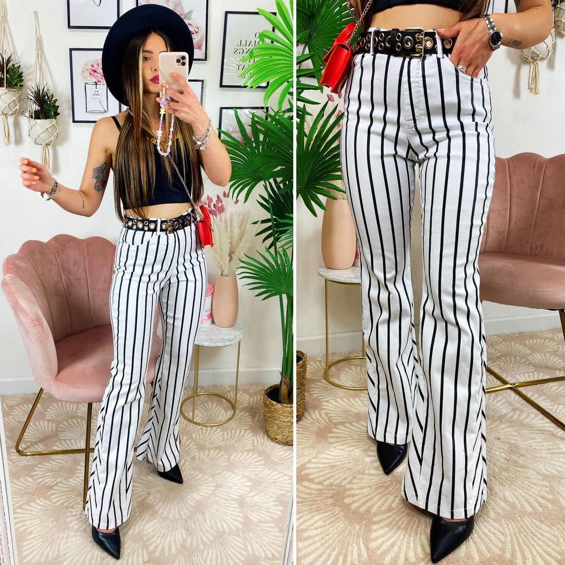 Pantalone a Righe a zampa