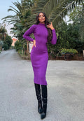 Abito midi purple