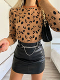 Maglioncino animalier camel