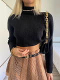 Maglione crop nero