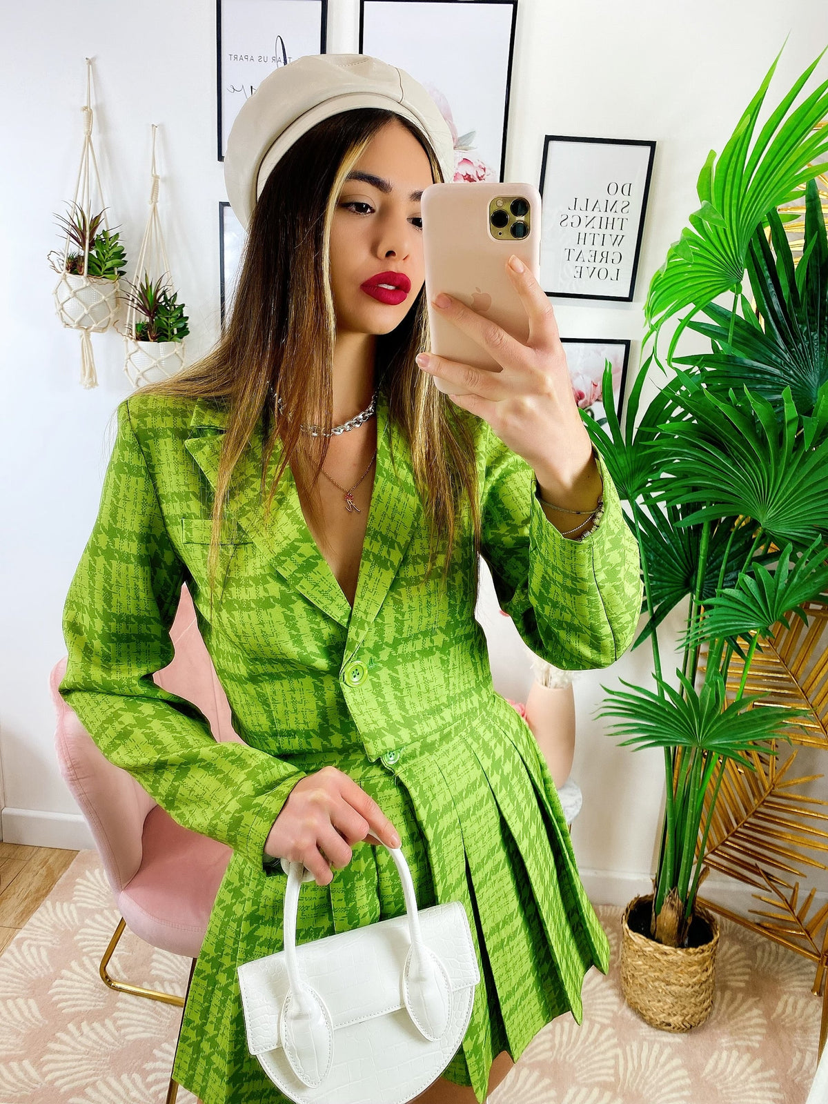 Completo Giacca Corta e Gonna Verde