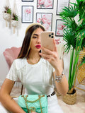 T-shirt con strass