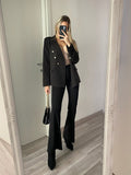 Pantalone a zampa nero