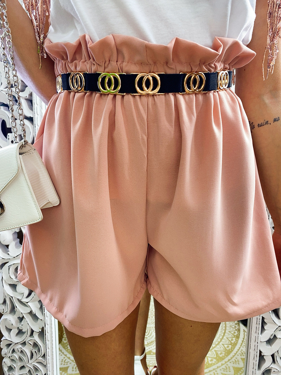 Short rosa con elastico
