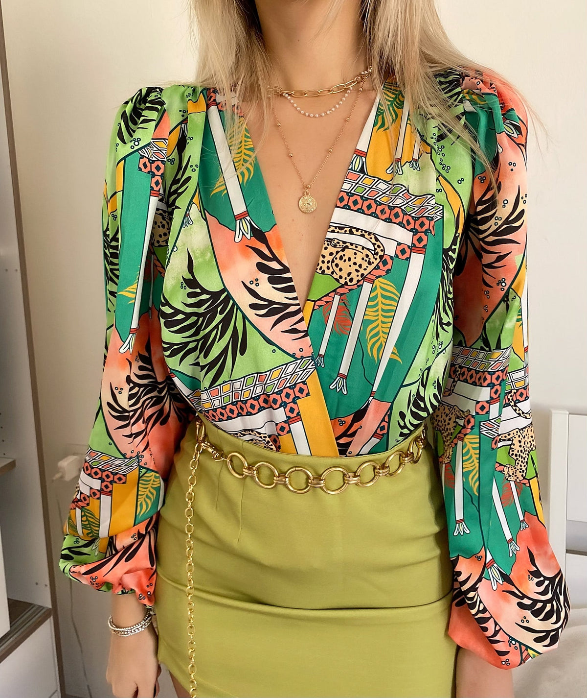 Body jungle green/orange