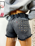 Short Levi’s Vintage con Borchie bagno grigio