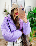 Bomber crop lilla