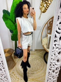 Completo sportivo maglia e short bianco