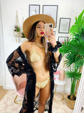 Bikini con arricciature oro