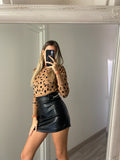 Maglioncino animalier camel