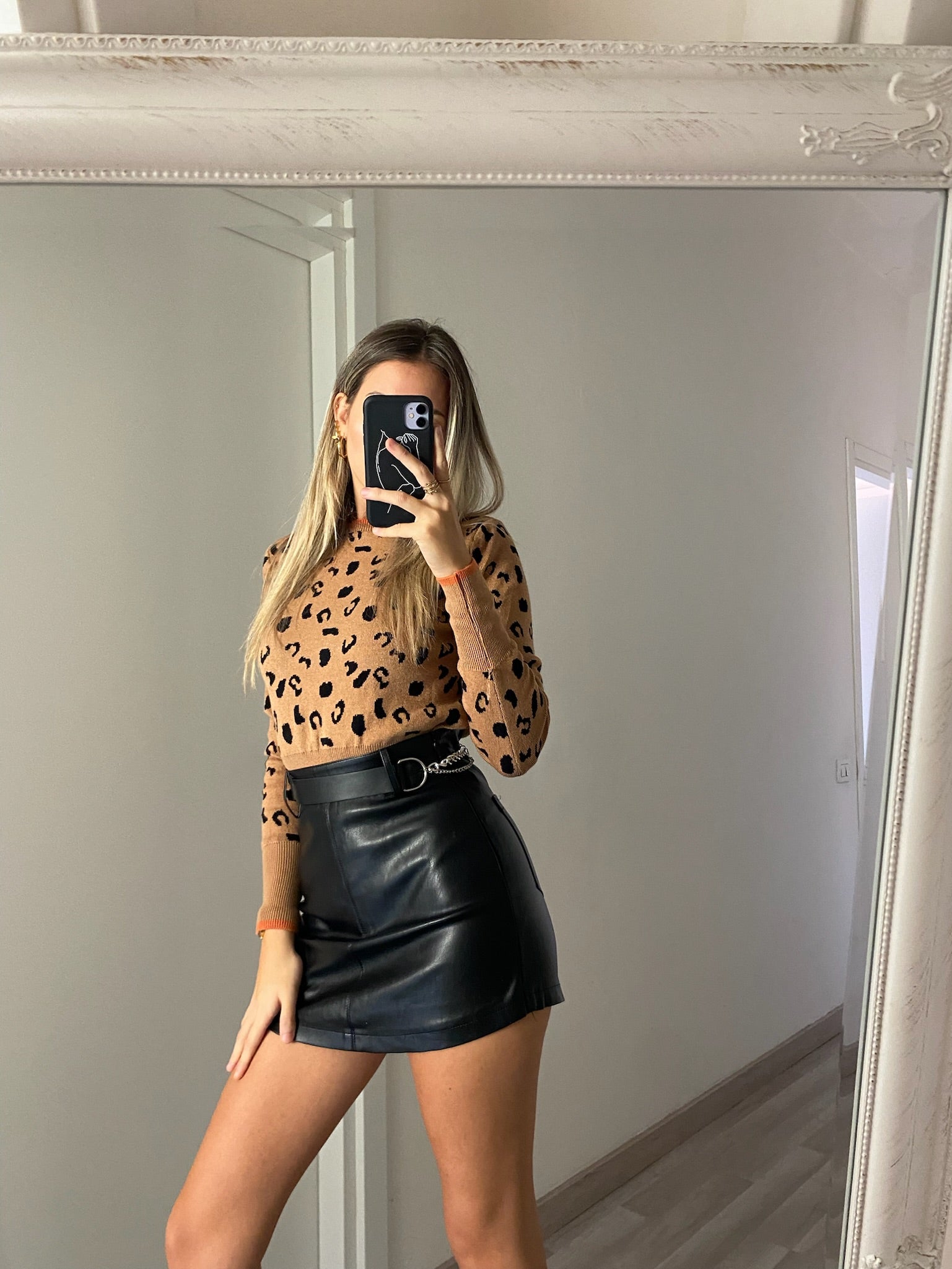 Maglioncino animalier camel