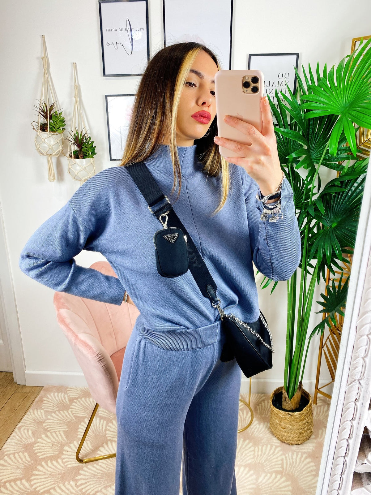 Completo Maglia e pantalone quality Azzurro