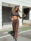 Pantalone cargo choco