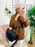 Maxi felpa easy camel