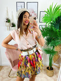 Camicia smanicata con borsetta Rosa