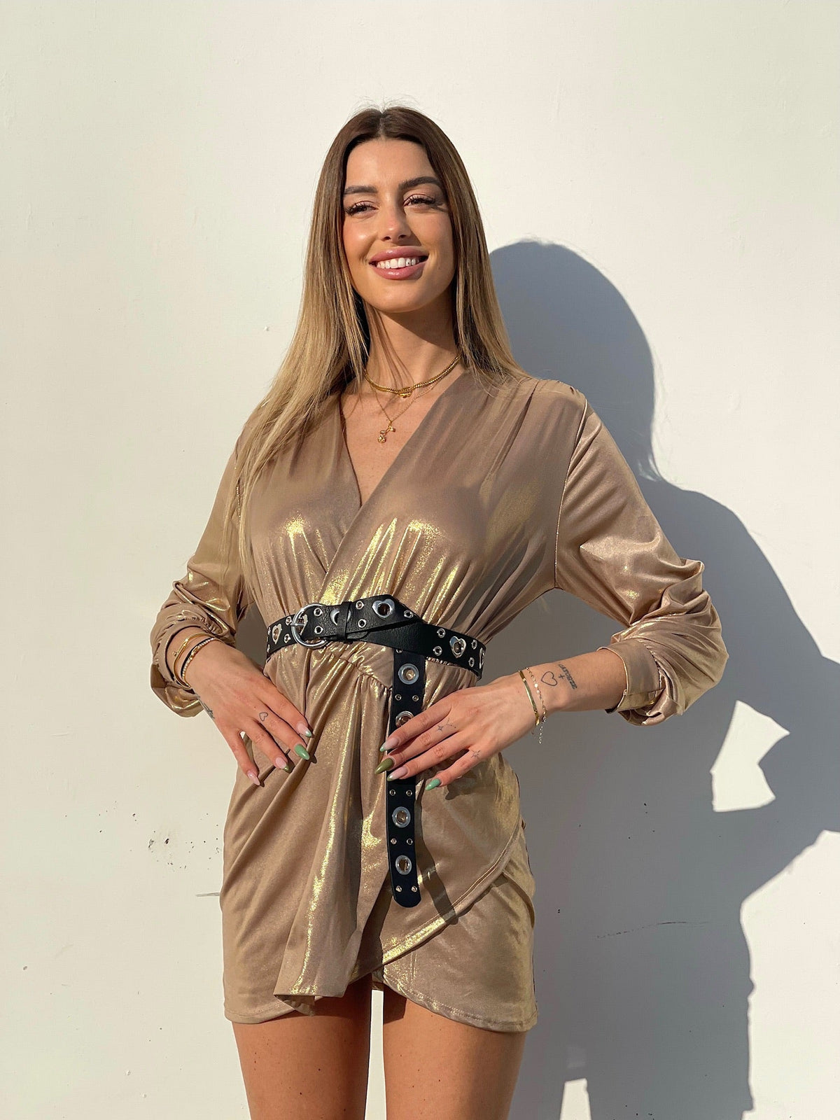 Abito glam night gold