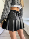 Gonna a balze in eco-pelle
