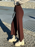 Pantalone di lana ampio marrone