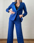 Completo giacca e pantalone blu elettrico