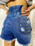 Short Levi’s Vintage con Borchie Medio scuro