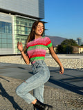 jeans ampio con strappi