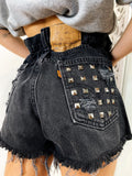 Short Levi’s Vintage con Borchie bagno grigio scuro