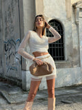 Completo bianco a retina