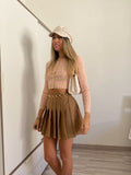 Maglioncino crop a righe nude