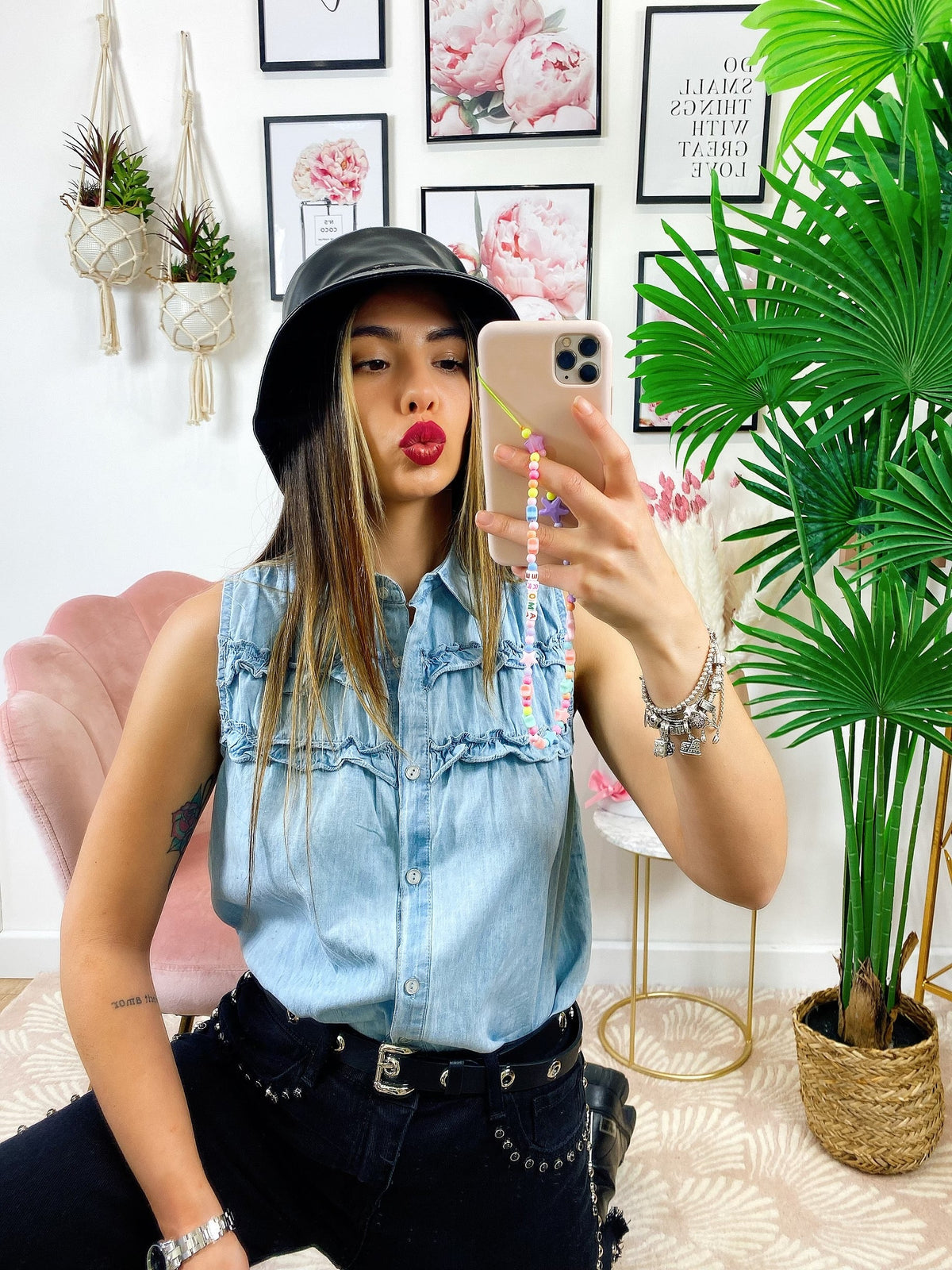 Blusa in jeans leggera