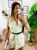 Tutina  a Blazer con borsetta Beige