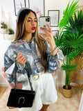 Camicia etnica sfumature Celesti